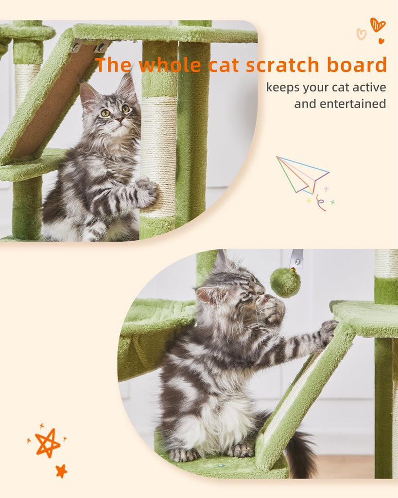 Cat Tree, 38.5In Cat Tower for Indoor Cats, Suitable for Kittens