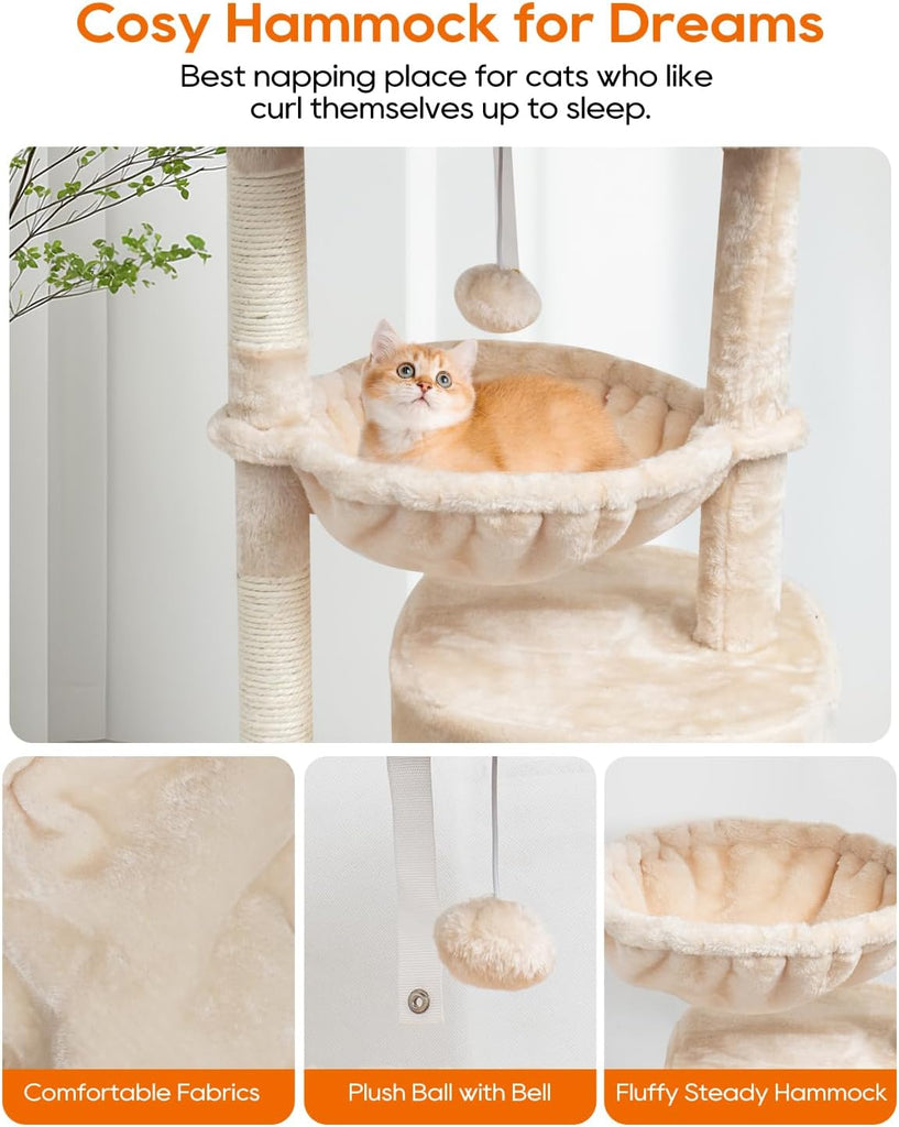 Small Cat Tree for Indoor Cats, Kittens Condo with Scratching Post