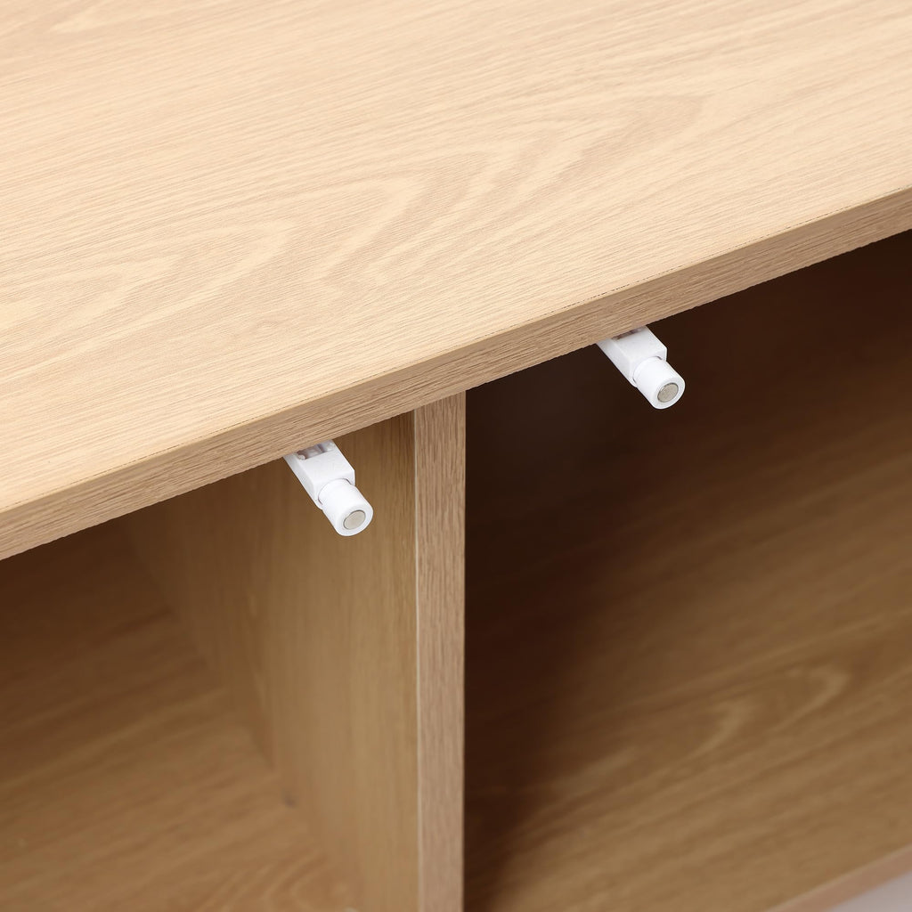59" Oak TV Stands up to 65", Modern Entertainment Center