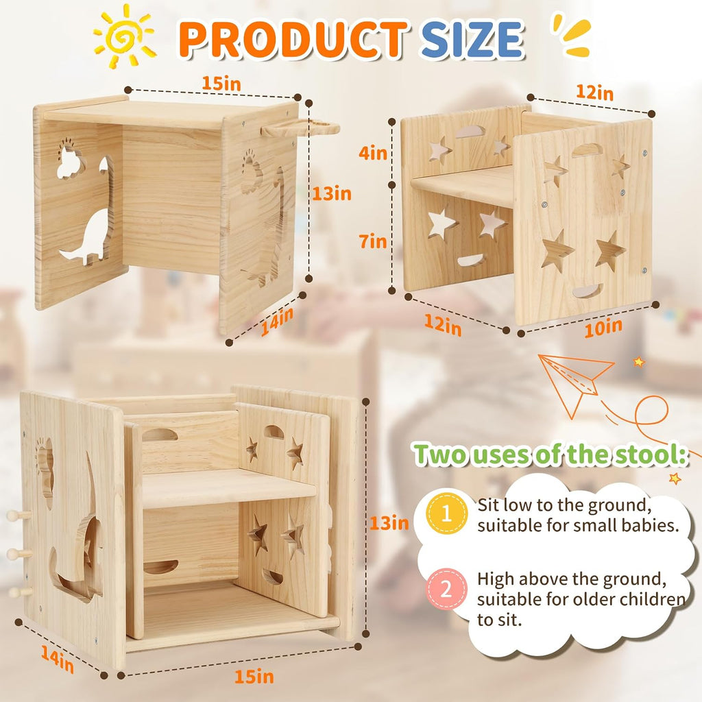 Solid Wood Montessori Weaning Table and Chair Set for Toddlers
