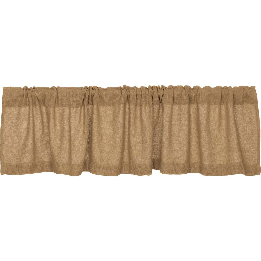 Burlap Natural Window Valance, Tan, 16x72
