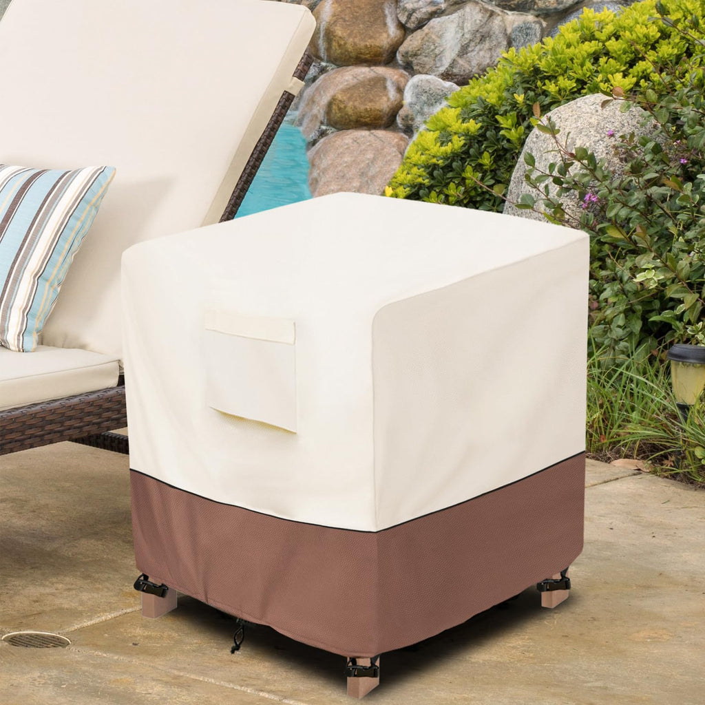 Patio Wicker Side Table Cover, Waterproof Square Patio Small Side Table Cover, Suitable for 3-Piece Outdoor Wicker