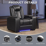 Power Home Theater Seating, Electric Gaming Recliner Chair with Adjustable Headrest