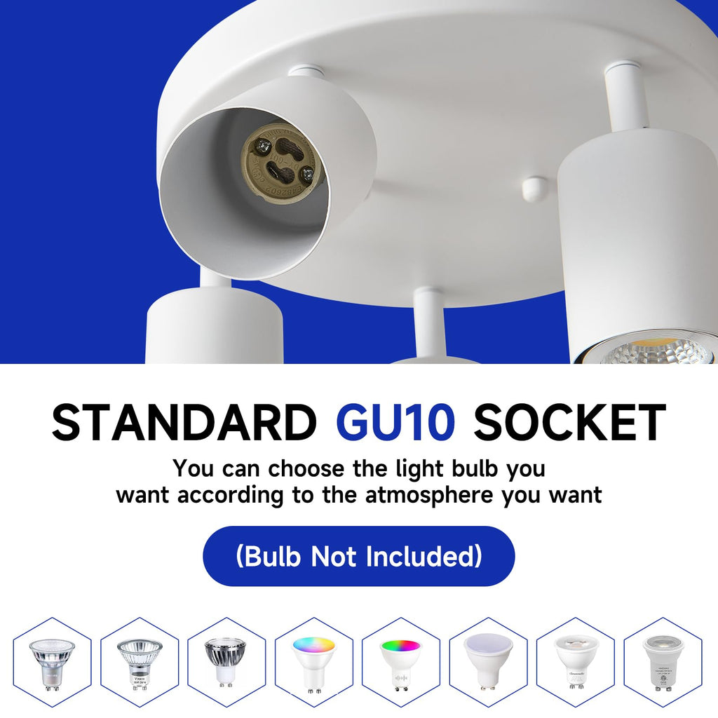 Kitchen Spot Light Fixture White Round Track Lighting Fixtures