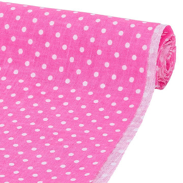 39x63inch Polka Dot Quilting Fabric 2mm Polka Dots Print Poly Cotton Fabrics Hot Pink Cotton Patchwork Fabric Sewing