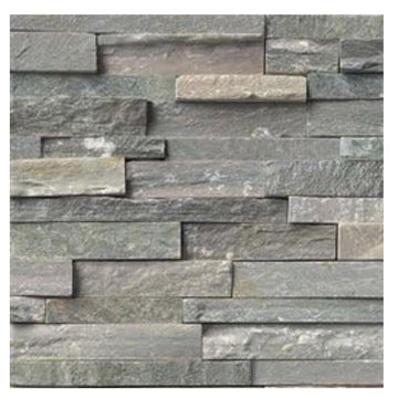 Sierra Blue Slate Split Face Ledger Panel 6x24 Natural Stone Tile - for Accent Walls, Kitchen Backsplash, Fireplace