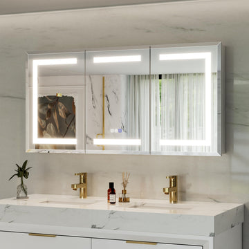 48x24 Lighted Medicine Cabinet with Mirror Defogger - Dimmable Touch Sensor, Adjustable Color Temperature