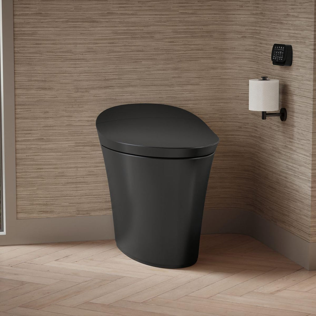 K-5401-PA Veil Dual Flush One Piece Elongated Chair Height Intelligent Toilet - Seat Included with Quiet Close Lid
