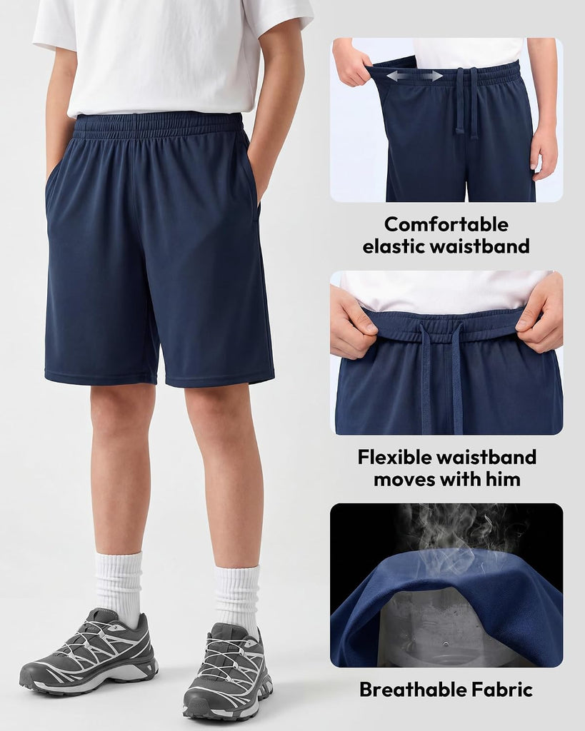 Boys Athletic Basketball Shorts Soccer Shorts