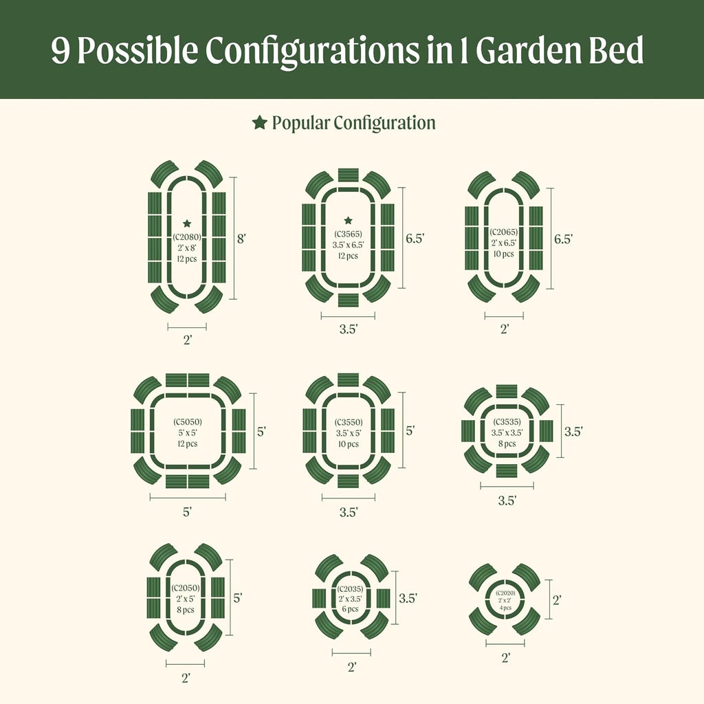 Raised Garden Bed Kits, 17" Tall 9 in 1 8ft X 2ft Metal Raised Planter Bed for Vegetables Flowers Ground Planter