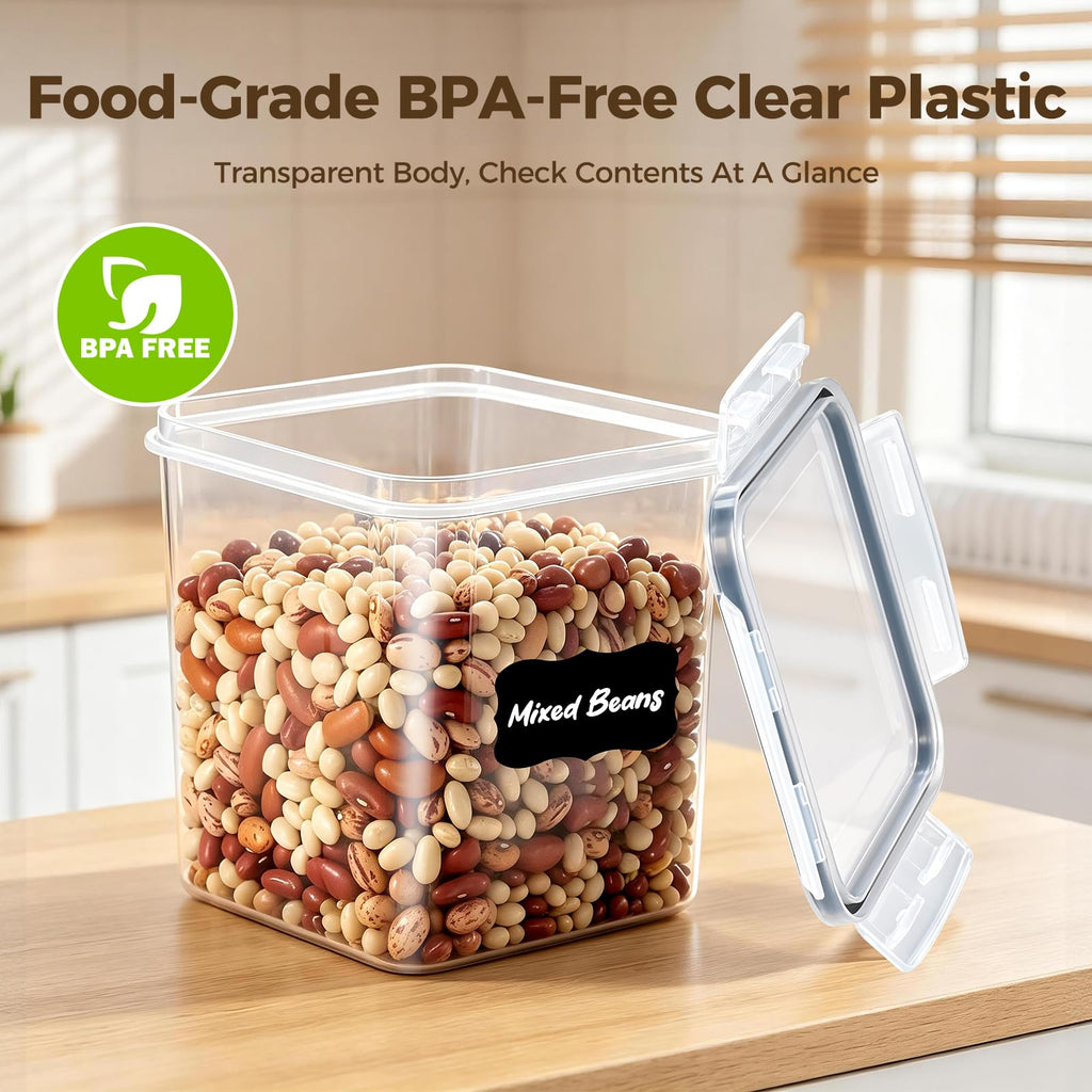 Airtight Food Storage Containers, BPA-Free Stackable Cereal
