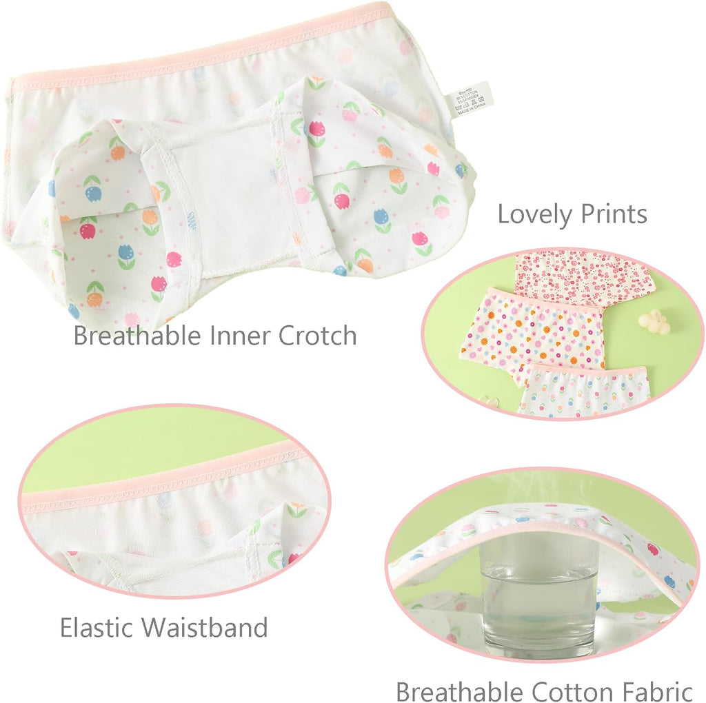 Kids 12 Pack Soft Comfort Cotton Knickers Underwear Little Girls Assorted Boyshort Panties