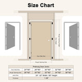 32" x 80" Prehung Door 5-Lite Tempered Frosted Glass Slab Doors with Jamb Kit, Solid Core MDF Interior Door for