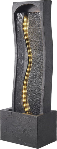 Outdoor Water Fountain, 38.58 in Height Fountain and Waterfall