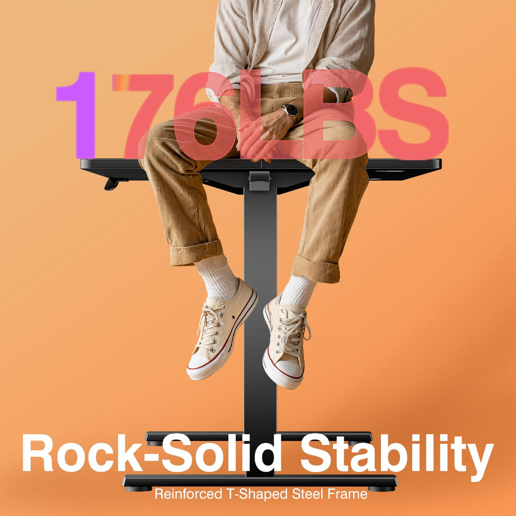 Electric Standing Desk, Computer Desk, 40x24 Inch