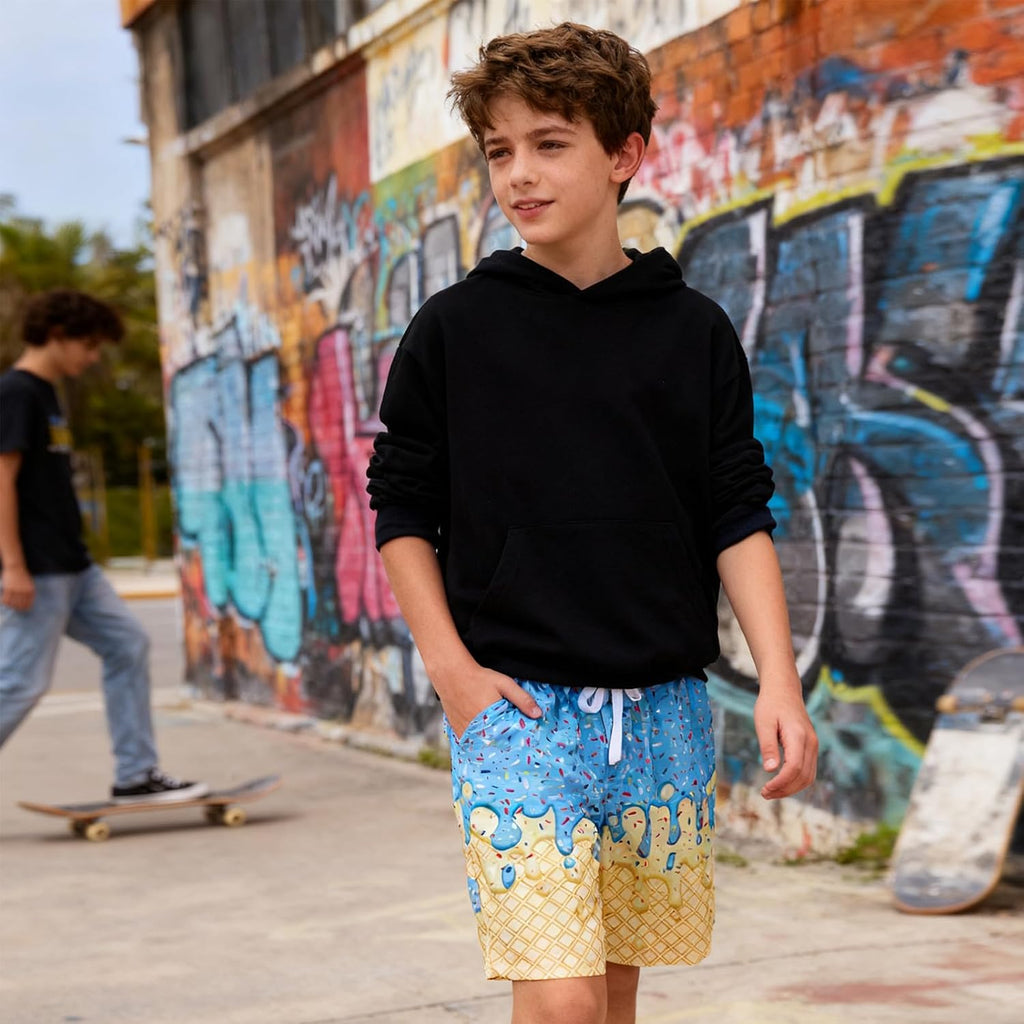 Boys Swim Trunks with Compression Liner Bathing Suit