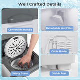 Portable Washing Machine, 20 LBS Washer & Spinner Combo with Built-in Drain Pump & Time Control, Compact Twin Tub 12