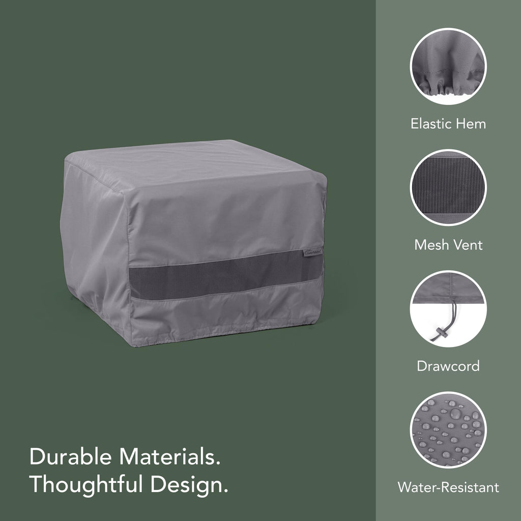 Elite Outdoor Ottoman Cover - 30"W x 30"L x 18"H - Weatherproof