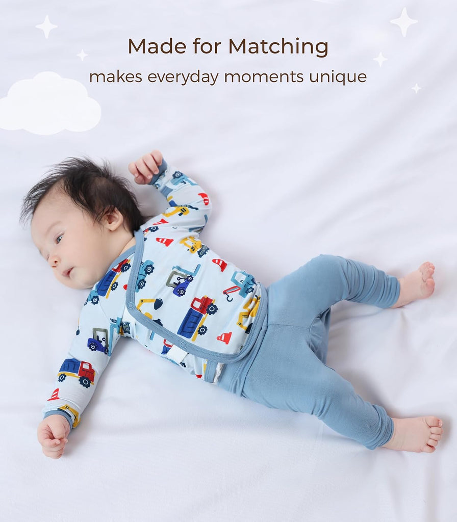 Baby Girls Clothes-Viscose Made from Bamboo, Long Sleeve Kimono Top and Pants Set Soft Infant Outfits