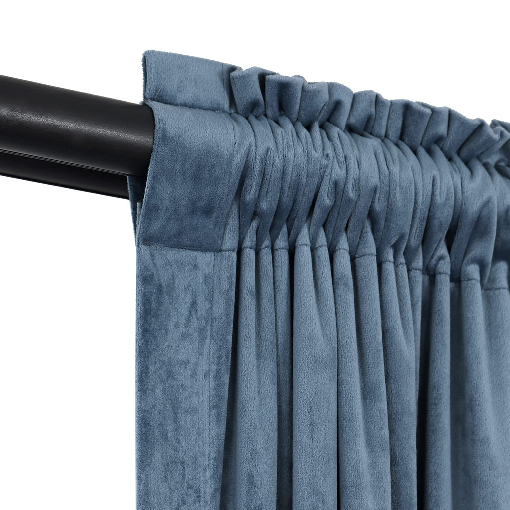 Luxury Velvet Curtains with Tassel Trim, Vintage Bohemian Style, Blackout Drapes with Decorative Tiebacks