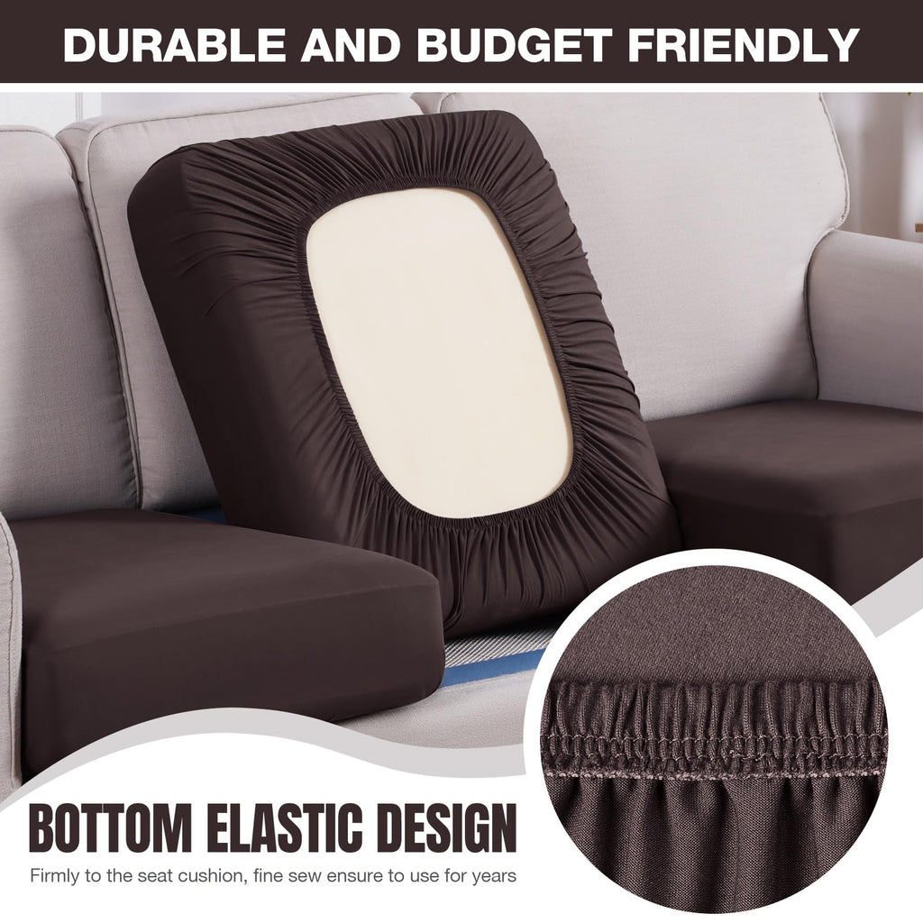 Couch Cushion Covers Medium 1 Piece Stretch Couch Covers for 2 Seat Couch, Sofa Seat Covers Soft Washable Furniture