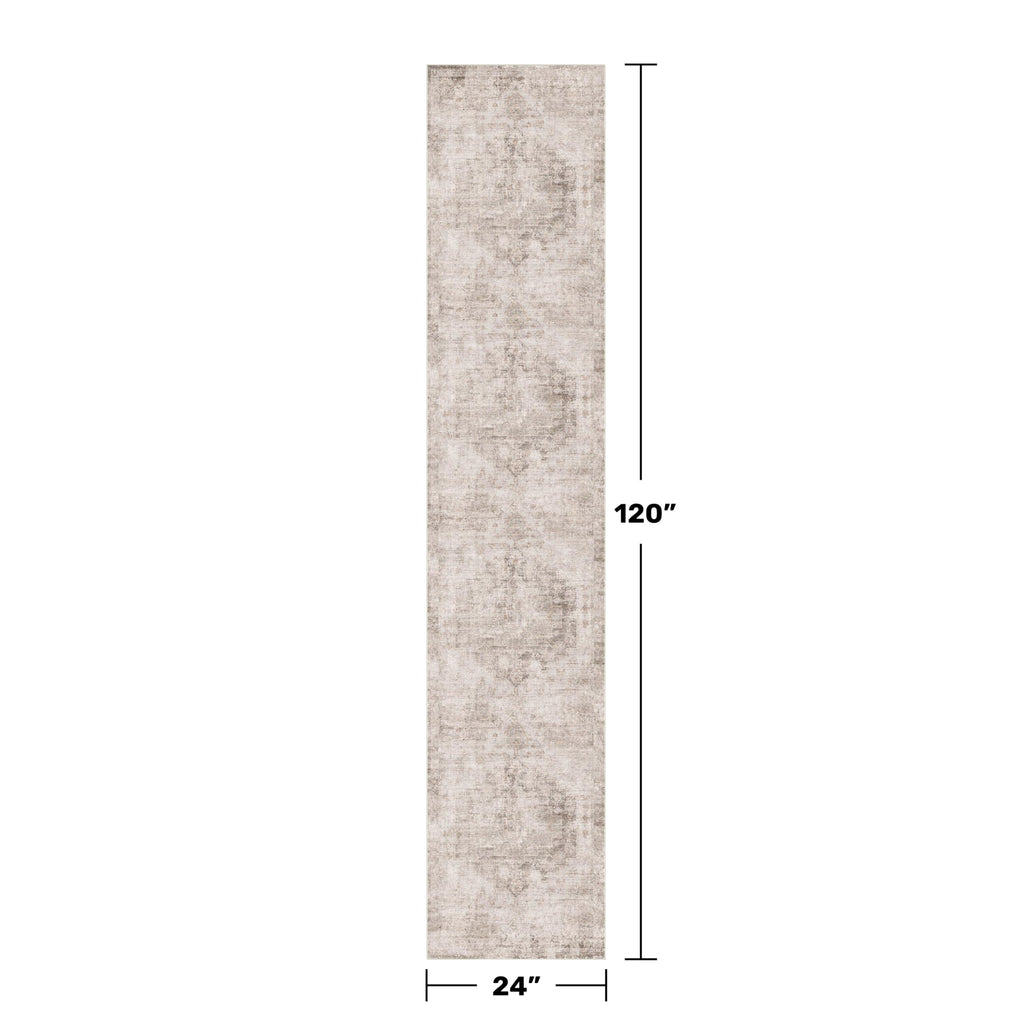 Non Slip 10ft Long Hallway Runner Rug - Beige Brown 2 x 10 Runner Rug, Washable & Waterproof 2x10 Kitchen Floor Mat