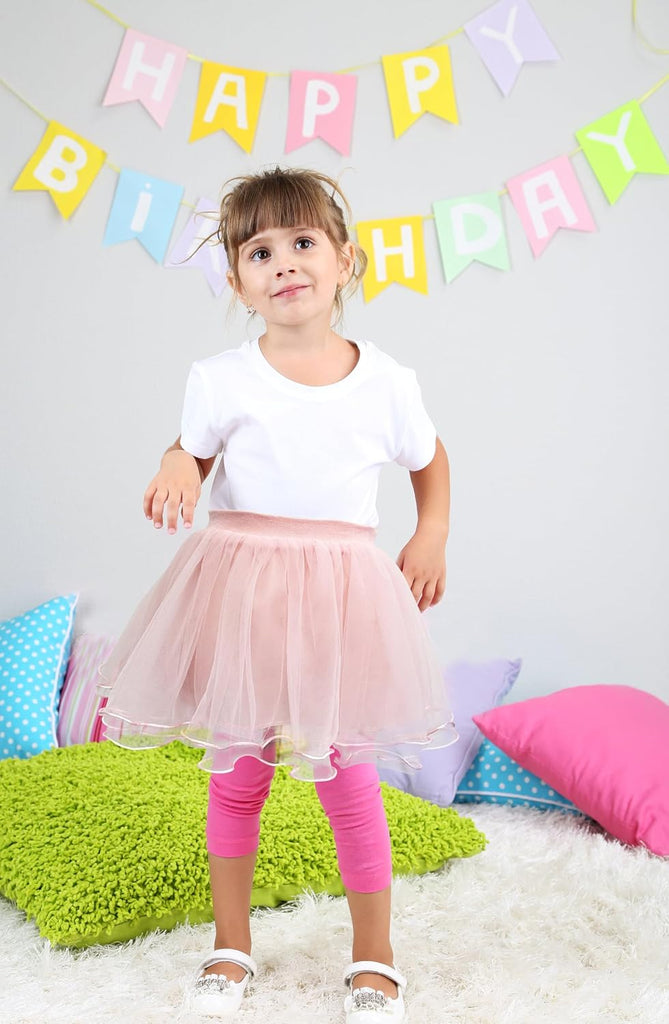 Girls Tutu Skirts Layered Tulle Princess Dresses for Toddler Girls Birthday Dance Party Supplies