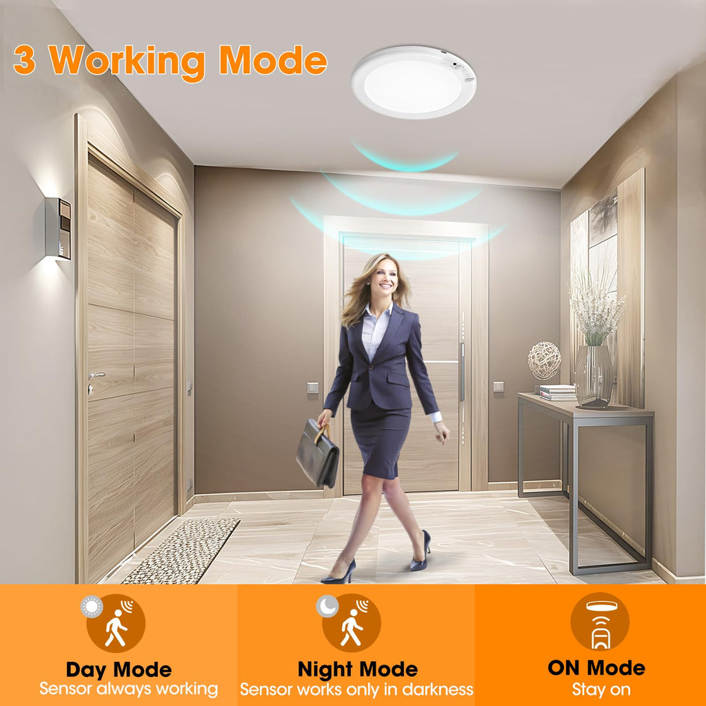 Rechargeable Motion Sensor Ceiling Light, Wireless Closet Light
