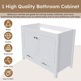 42" Bathroom Vanity Without Top Sink,Freestanding Cabinet Base with Soft-Close Door and Drawer
