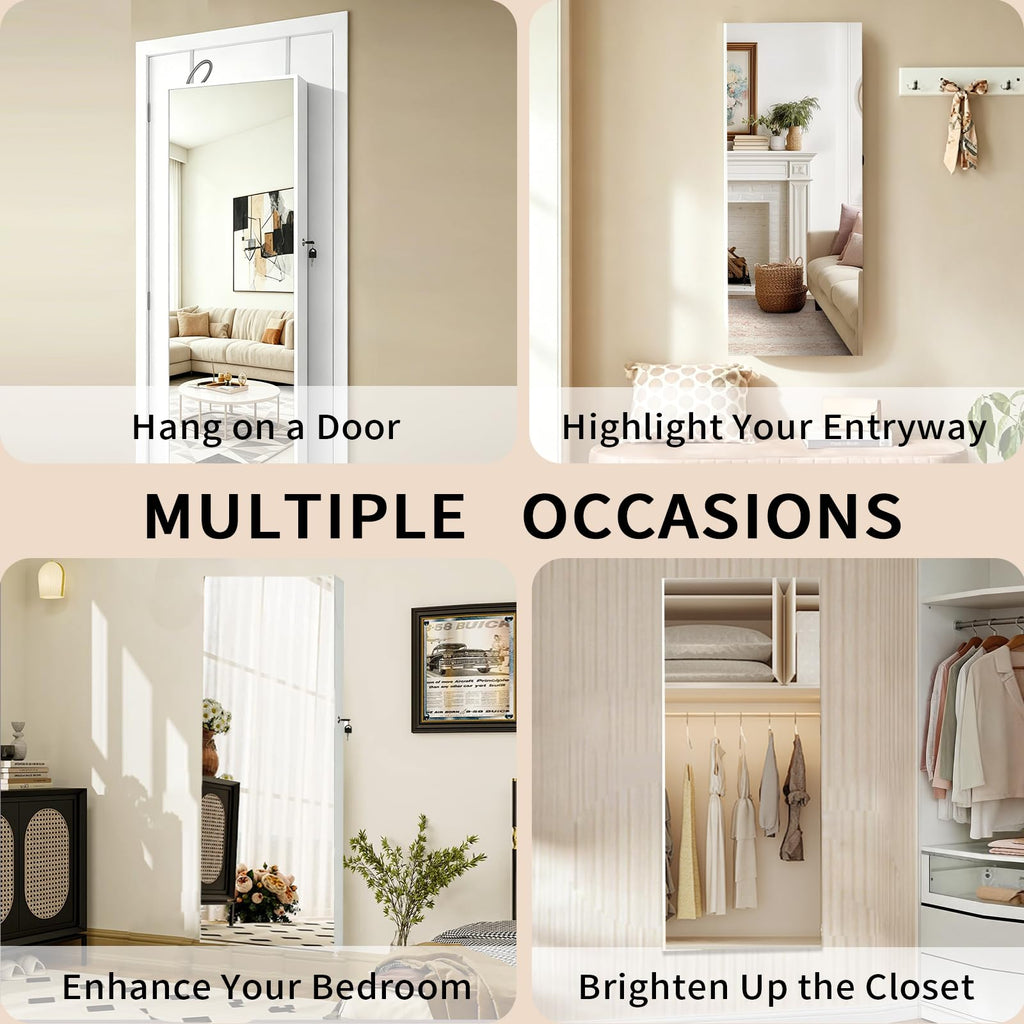 Over the Door Jewelry Organizer, Wall Mounted Jewelry Cabinet