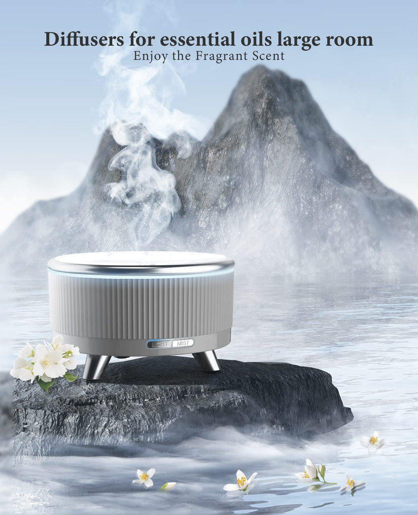 Essential Oil Diffuser, Diffusers for Essential Oils Large Room, 500ml Aromatherapy Diffuser, 7 Colors Changed