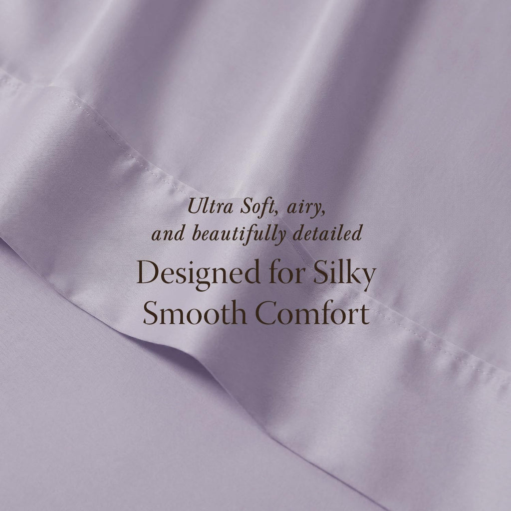 400 Thread Count Egyptian Cotton Full Sheet Set, Sateen, Lilac