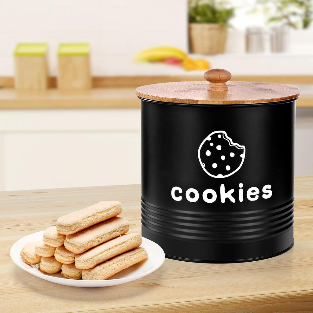 Cookie Jars with Lids Airtight, Large Cookie Tins, 1.5 Gallons Cookie Jar Counter Decorative, Farmhouse, Christmas