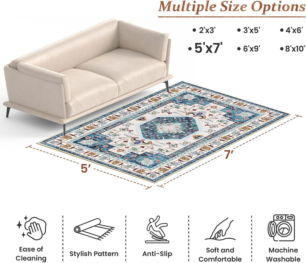 Outdoor Boho Area Rug Outside Rug Outdoor Carpet Large Floor Mat