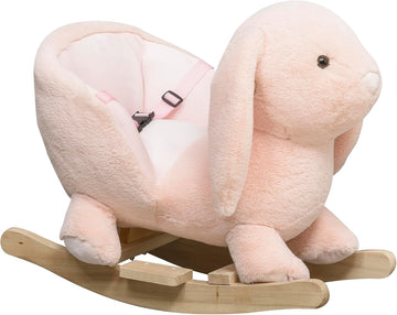 Baby Rocking Horse with Simulated Sound for Toddler 18-36 Months Pink