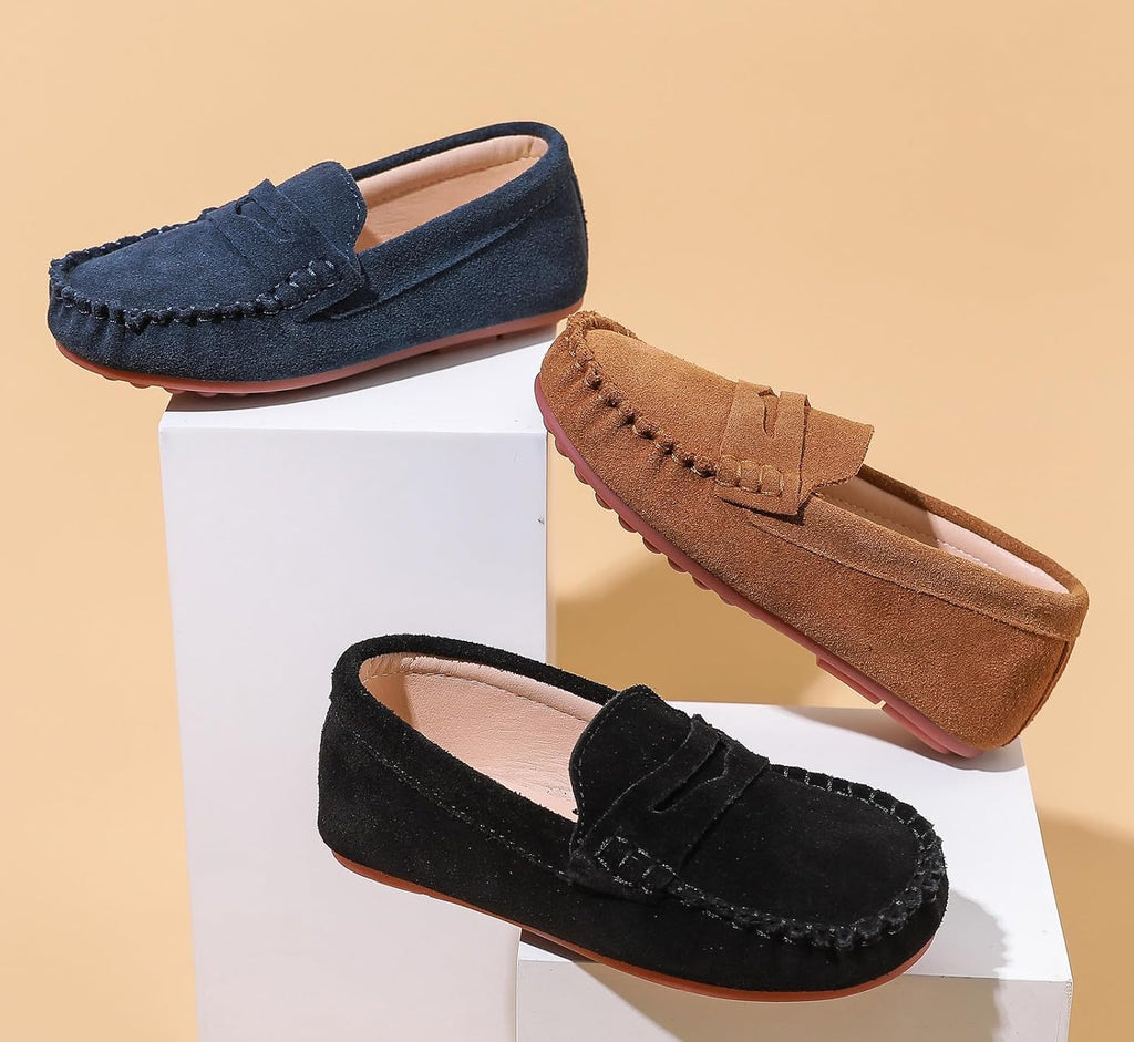 Kids' Soft Suede Slip On Loafers
