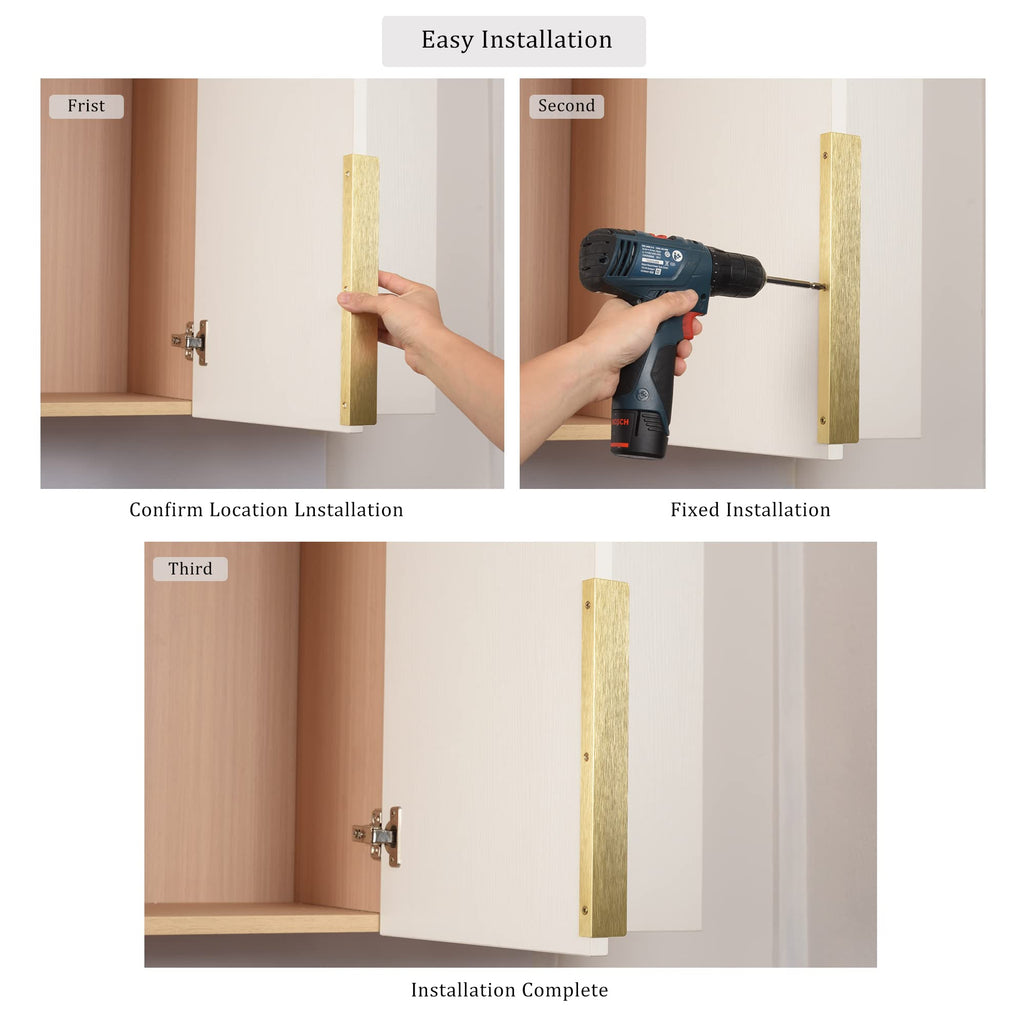 Edge Finger Tab Pull for cabinets Kitchen Concealed Drawer pulls Aluminum Hidden Back Mount Door Handle 10Pack Modern