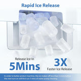 Nugget Ice Maker Countertop, 55lbs/Day, Rapid Ice Release in 5 Mins, Large Capacity Chewable Ice Maker, Self-Cleaning
