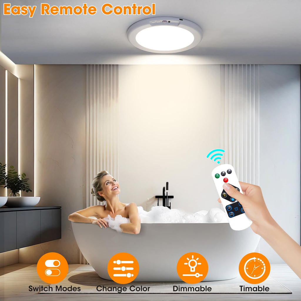 Rechargeable Motion Sensor Ceiling Light, Wireless Closet Light