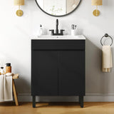 24" Compact Bathroom Vanity with Sink - Space-Saving Vanity Cabinet for Small Bathrooms