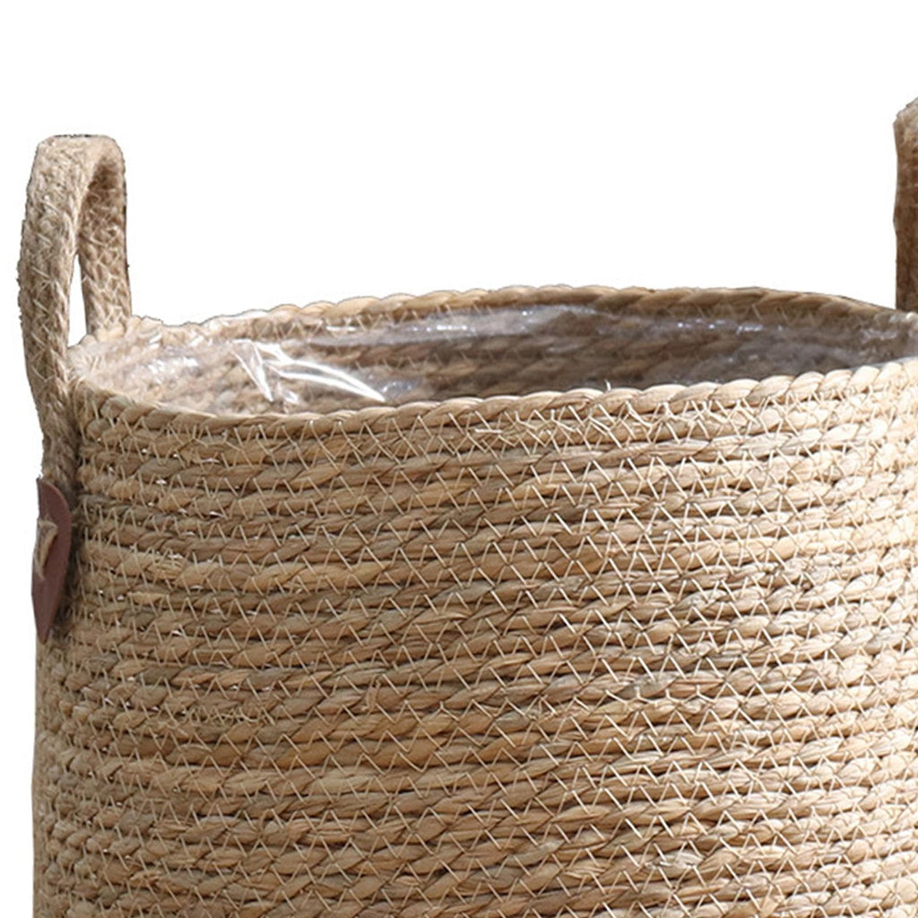 Woven Plant Basket Decorative Storage Basket Large Capacity Flower Pots Plant Container for Lawn Yard Balcony Home