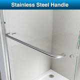 Shower Door 48" W x 76" H, Double Sliding Shower Door with 1/4" (6mm) Tempered Glass