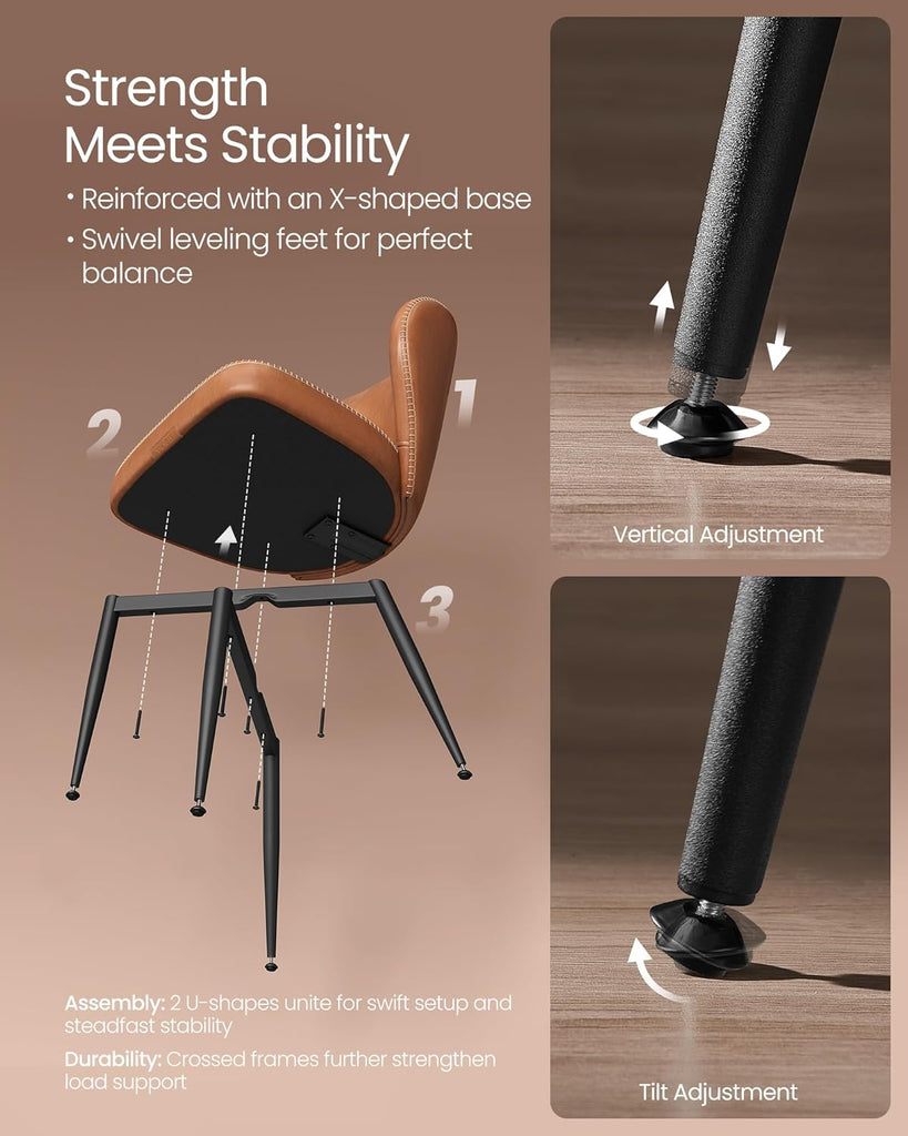 Collection - Dining Chairs Set of 2, Upholstered Kitchen Chairs, Comfortable Seat