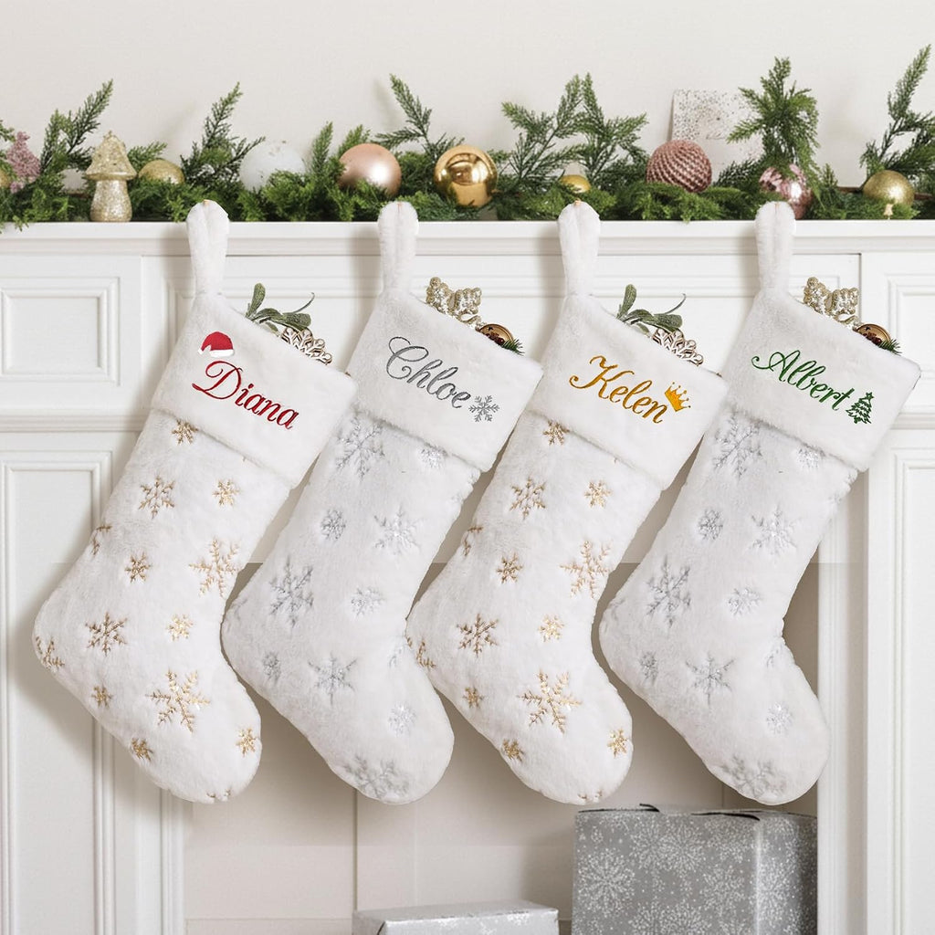 With Names 1 Pack White Faux Fur