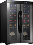 24 Bottle Wine Fridge | Dual Zone Wine Chiller | Adjustable Temperature 41°F to 