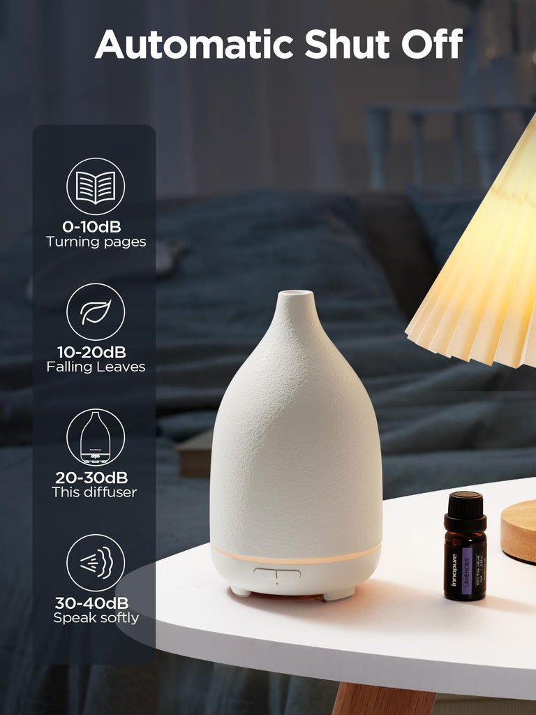 150ml Ceramic Essential Oil Diffuser, Diffusers, White