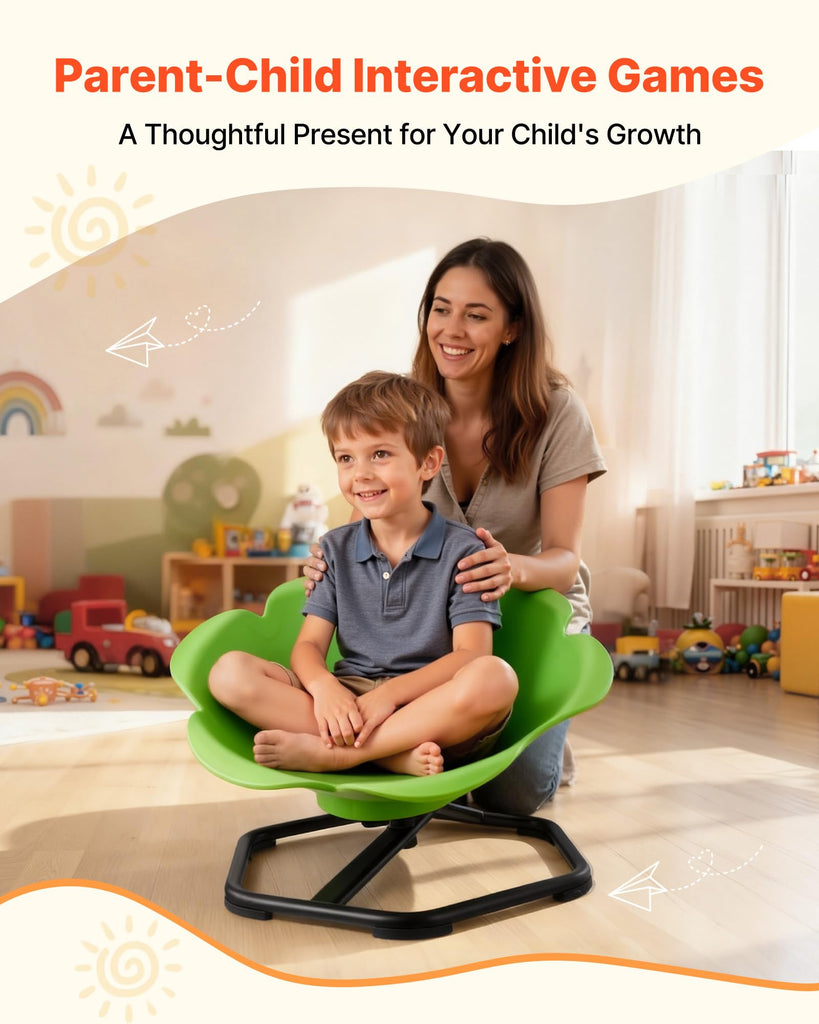 Kids Swivel Chair, 220 lbs Capacity, Cylinder Shape Sensory Spinning Chair, Autistic Kids Sensory Toy Seat with
