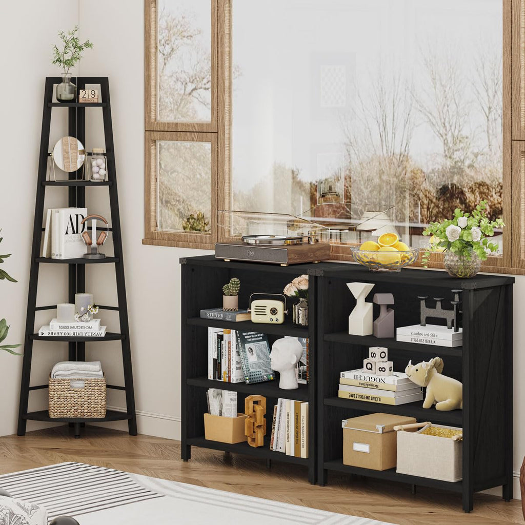 5-Tier Corner Shelf, Tall Corner Bookshelf
