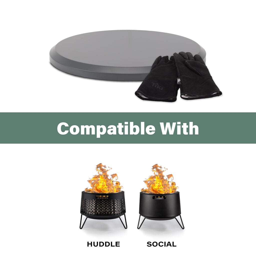 Social & Huddle Tabletop Fire Pit Cover Weather Resistant Lid