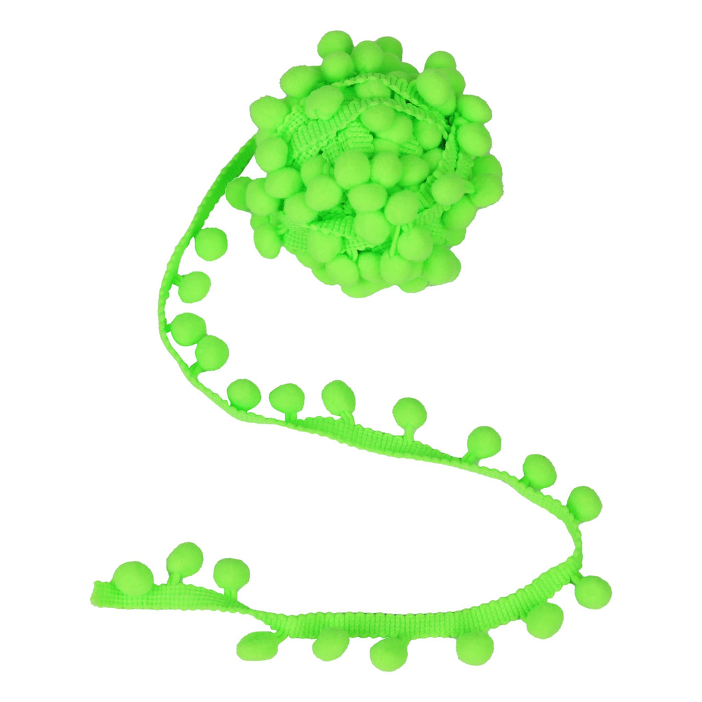 Pom Pom Trim, 1" Wide Ball Fringe (Light Green) - 18 Yards
